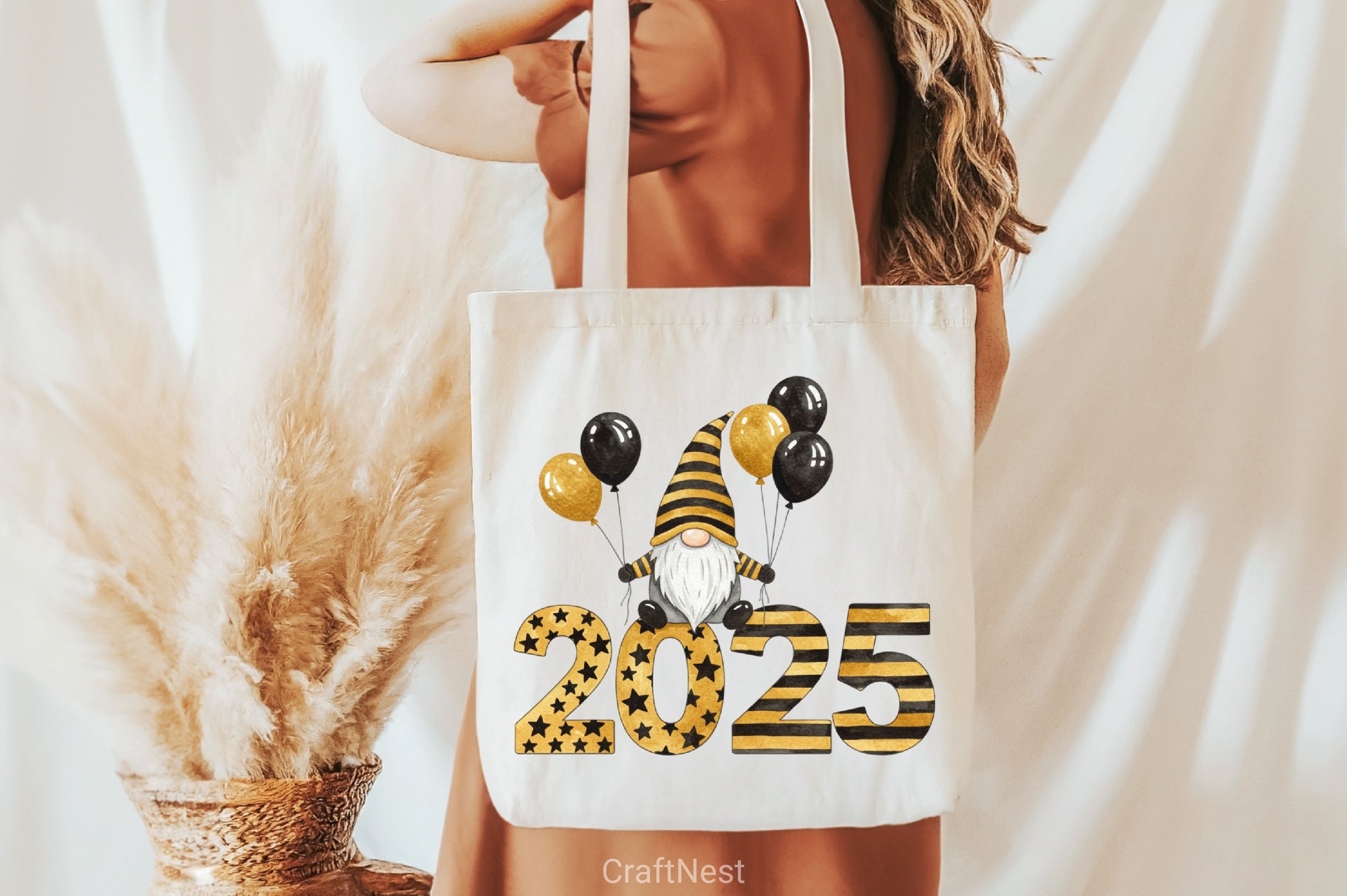 New Year Gnomes 2025 Clipart Bundle 3 - CraftNest - Digital Crafting and Art