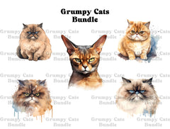 Grumpy Cats Clipart - CraftNest