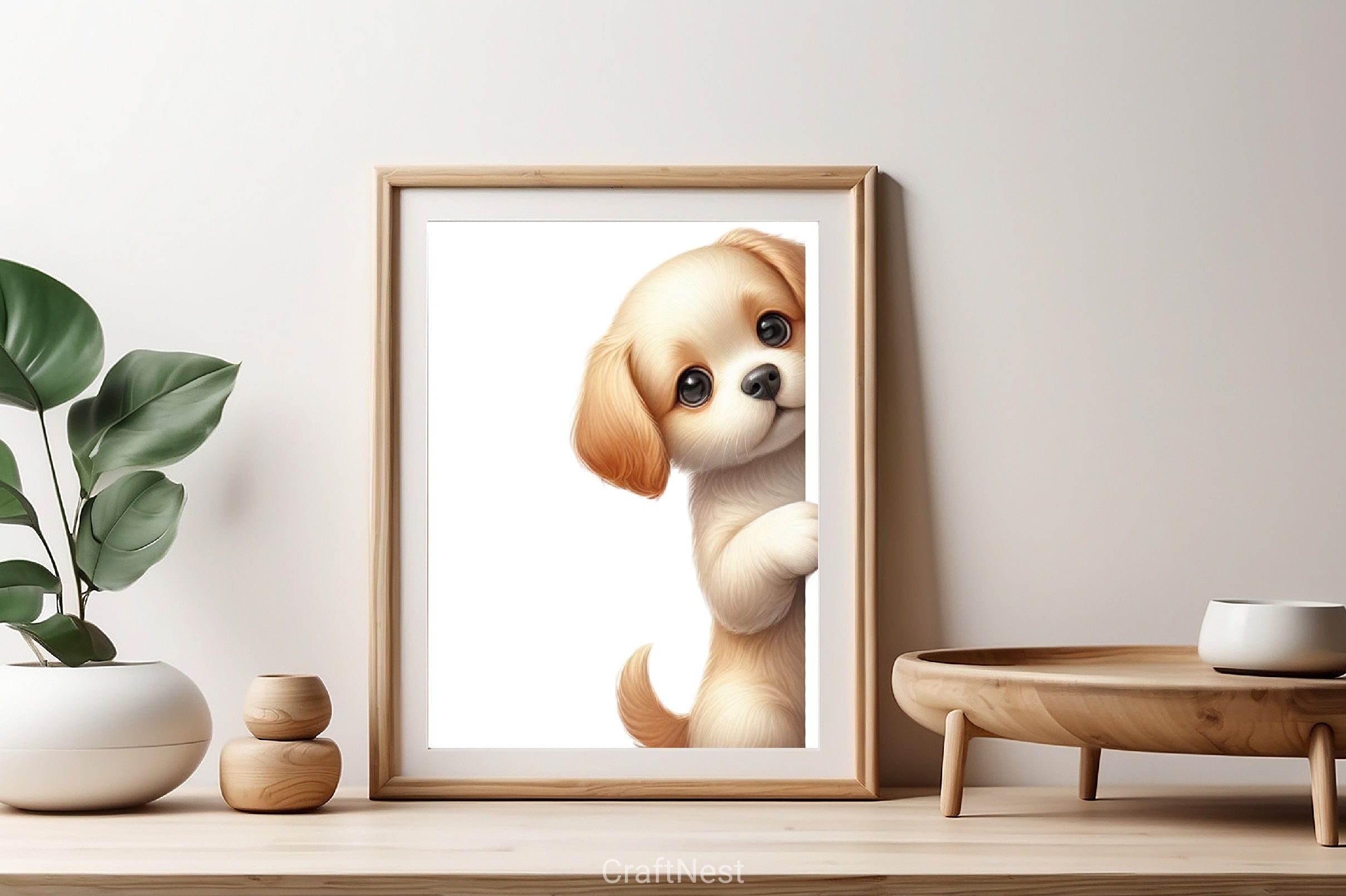Cute Dog Peeking Clipart Bundle - CraftNest - Digital Crafting and Art