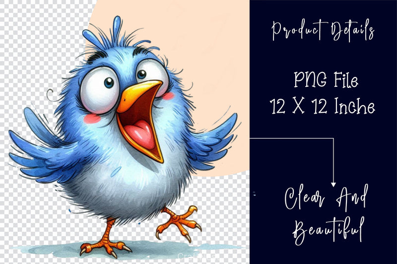 Crazy Funny Birds Clipart Bundle - CraftNest - Digital Crafting and Art