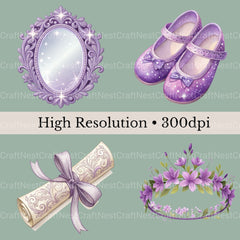 Fairy Purple Clipart Bundle - CraftNest - Digital Crafting and Art