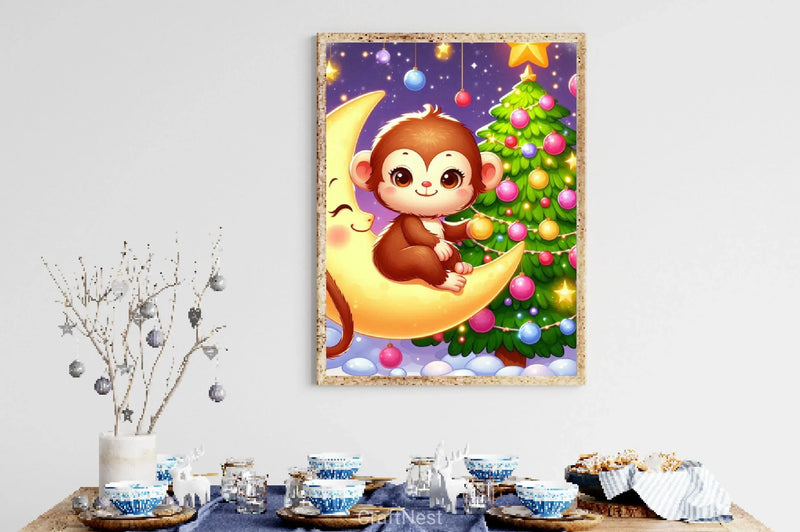 Cute Christmas Monkey Clipart Bundle - CraftNest - Digital Crafting and Art