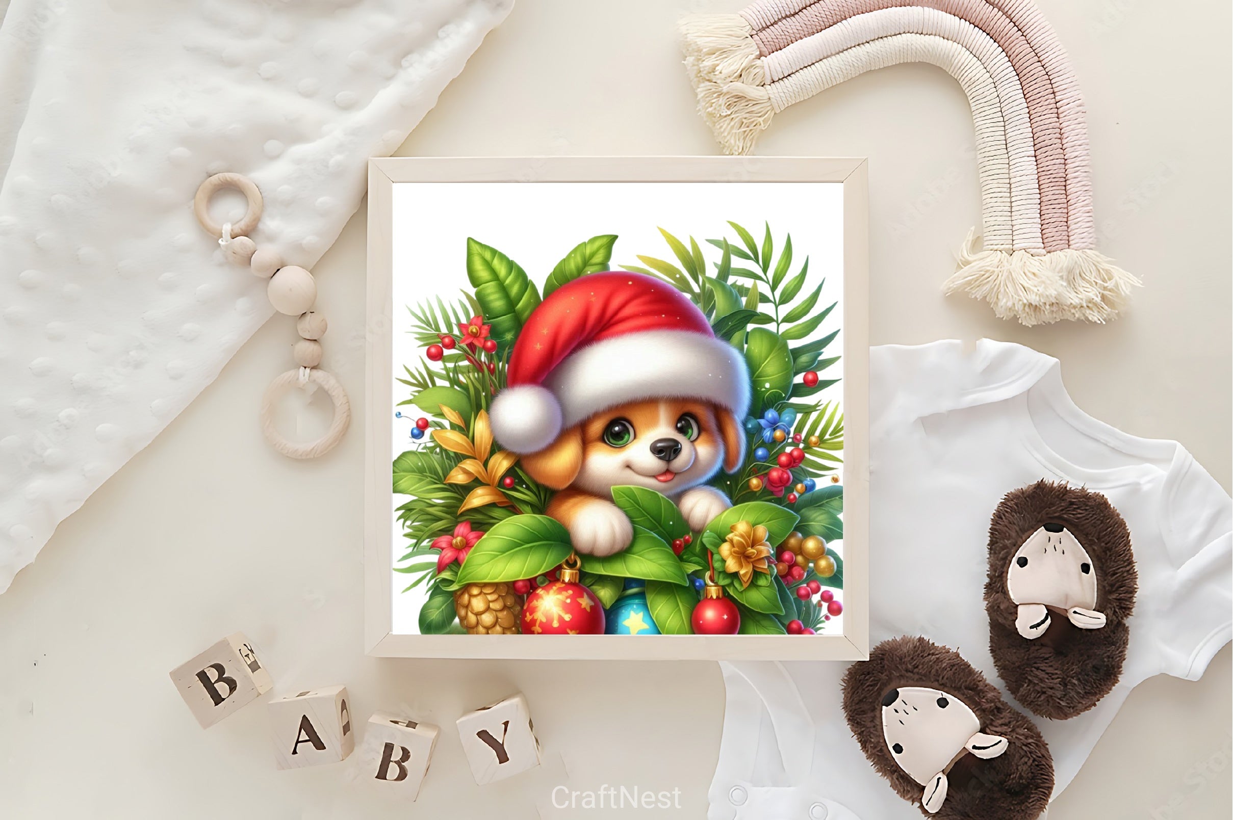 Christmas Peeking Dog Clipart Bundle - CraftNest - Digital Crafting and Art