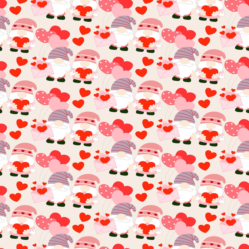 Valentines Day Gnome Seamless Digital Paper - CraftNest - Digital Crafting and Art