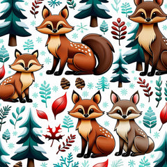 Winter Christmas Seamless Digital Paper - CraftNest - Digital Crafting and Art