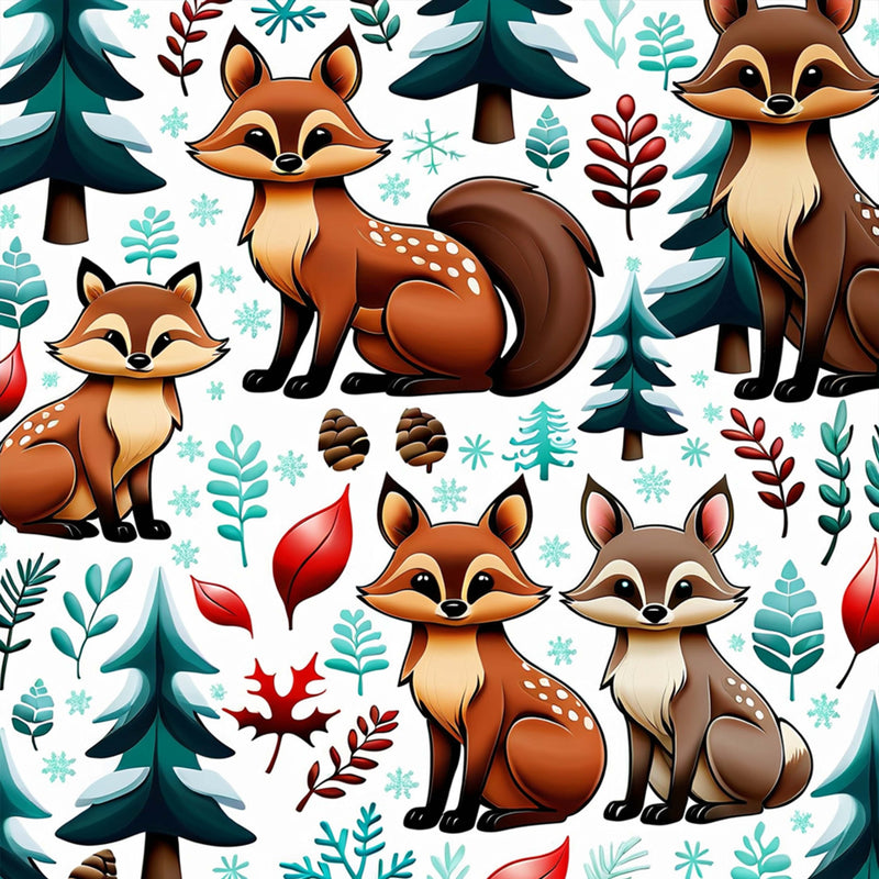 Winter Christmas Seamless Digital Paper - CraftNest - Digital Crafting and Art
