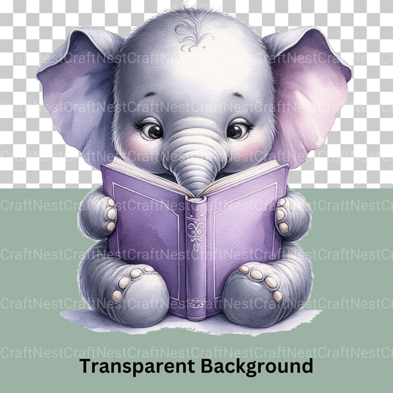 Baby Elephant Clipart Bundle - CraftNest - Digital Crafting and Art