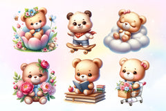Cute Teddy Bear Clipart Bundle 3 - CraftNest - Digital Crafting and Art