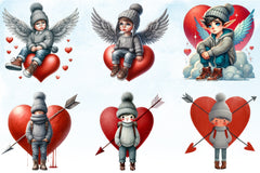 Valentine Cupid Boy Clipart Bundle - CraftNest - Digital Crafting and Art