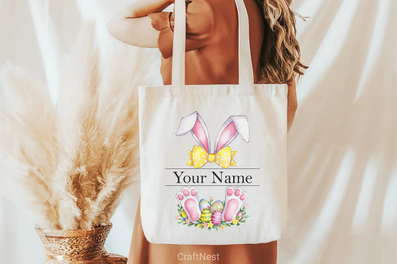 Easter Bunny Monogram Clipart Bundle 5 - CraftNest - Digital Crafting and Art