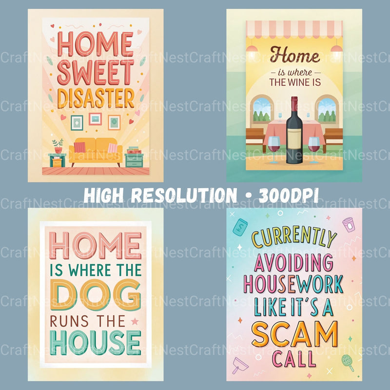 Home Quotes Clipart Bundle - CraftNest - Digital Crafting and Art