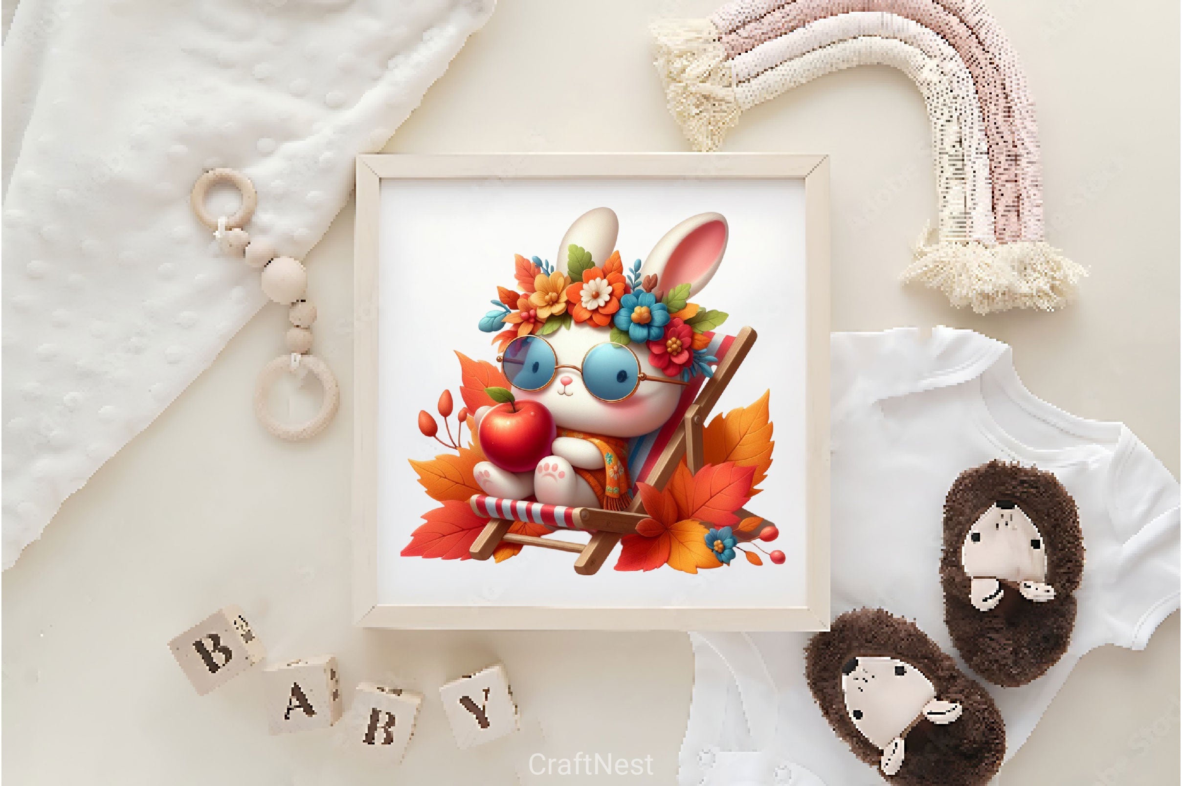 Cute Autumn Bunny Clipart Bundle 2 - CraftNest - Digital Crafting and Art