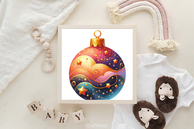 Christmas Gold Baubles Clipart Bundle - CraftNest - Digital Crafting and Art