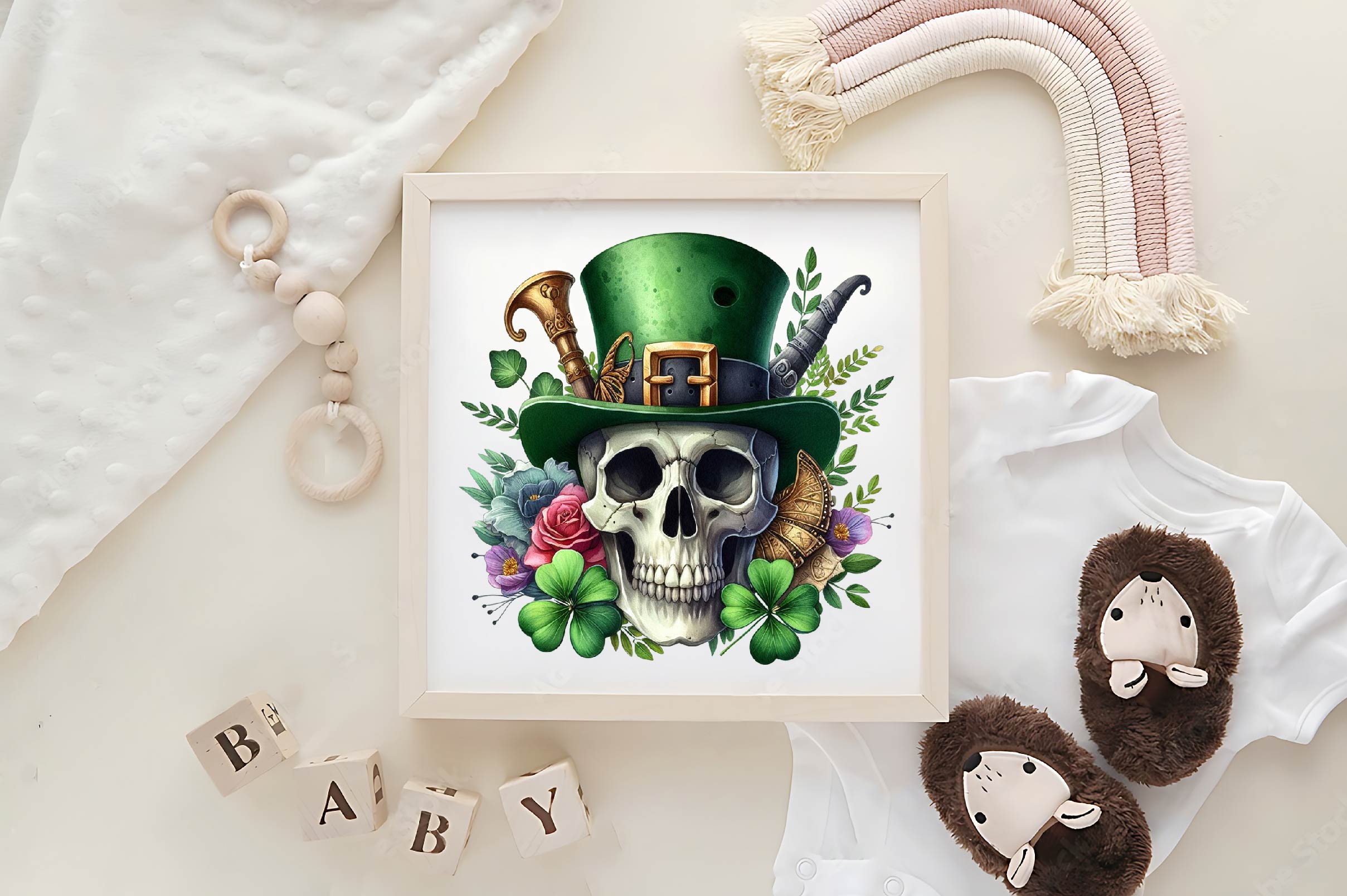 St Patricks Day Skull Clipart Bundle - CraftNest - Digital Crafting and Art