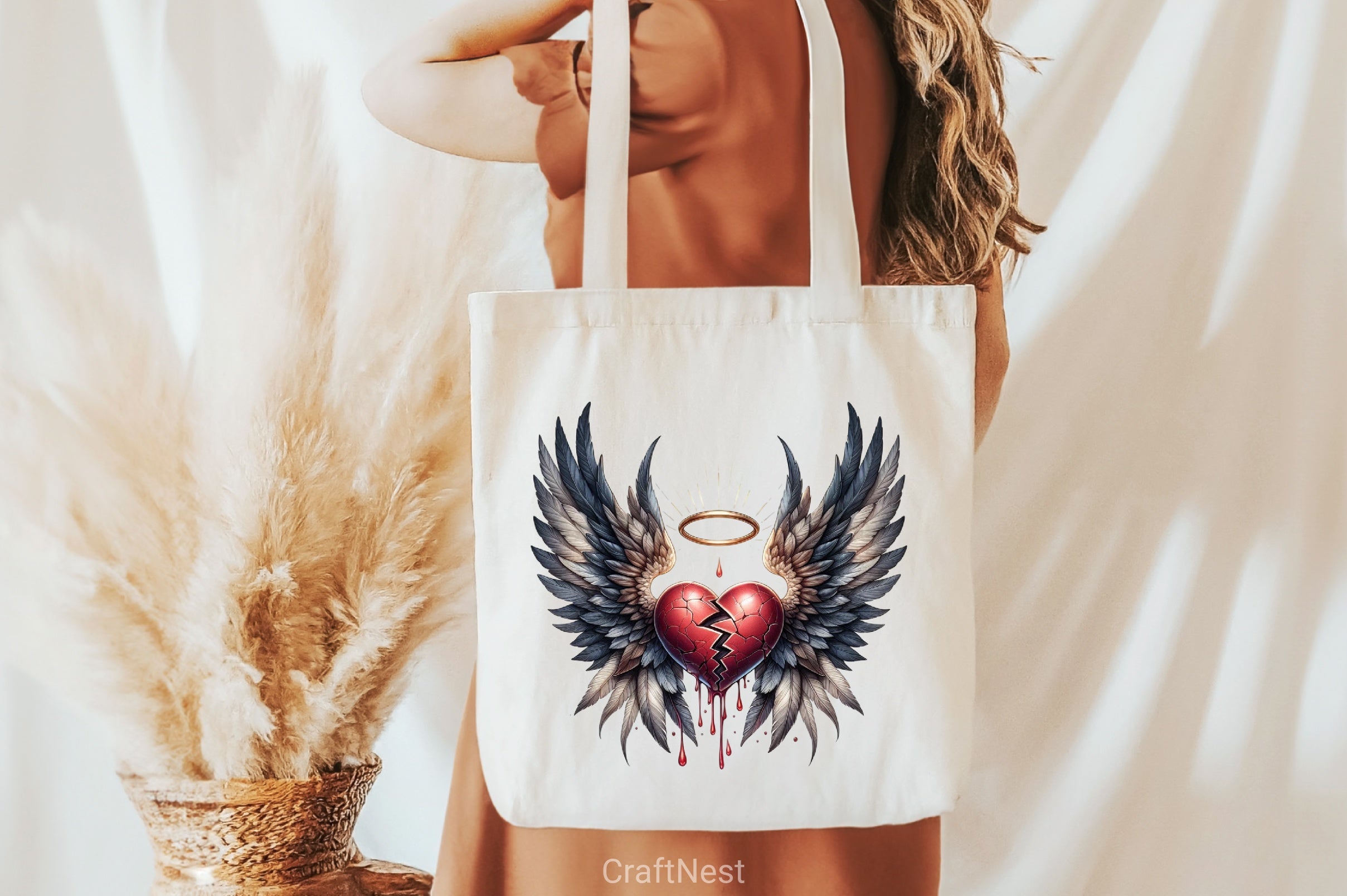 Heartbroken Angel Wings Clipart Bundle - CraftNest - Digital Crafting and Art