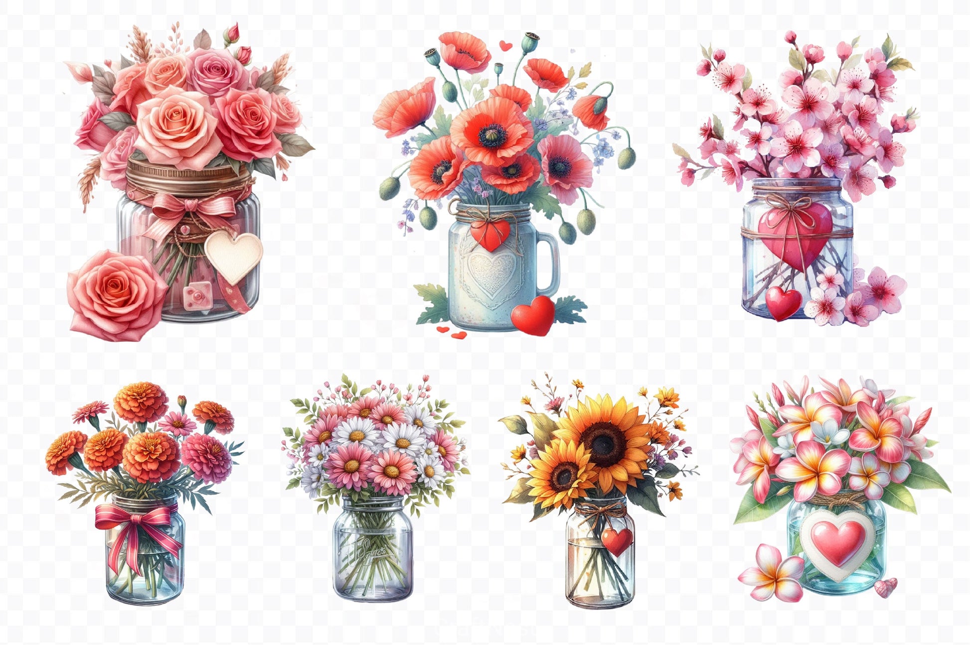 Flowers In Jar Clipart Bundle 3 - CraftNest - Digital Crafting and Art