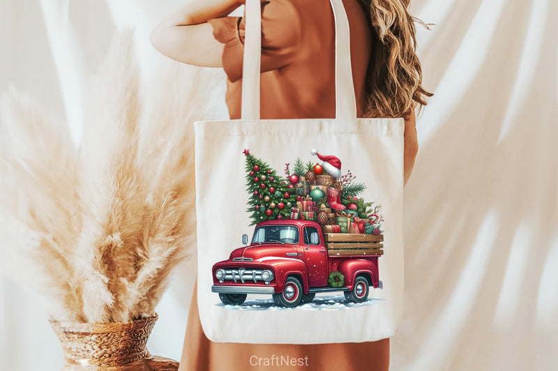 Christmas Truck Clipart Bundle 5 - CraftNest - Digital Crafting and Art