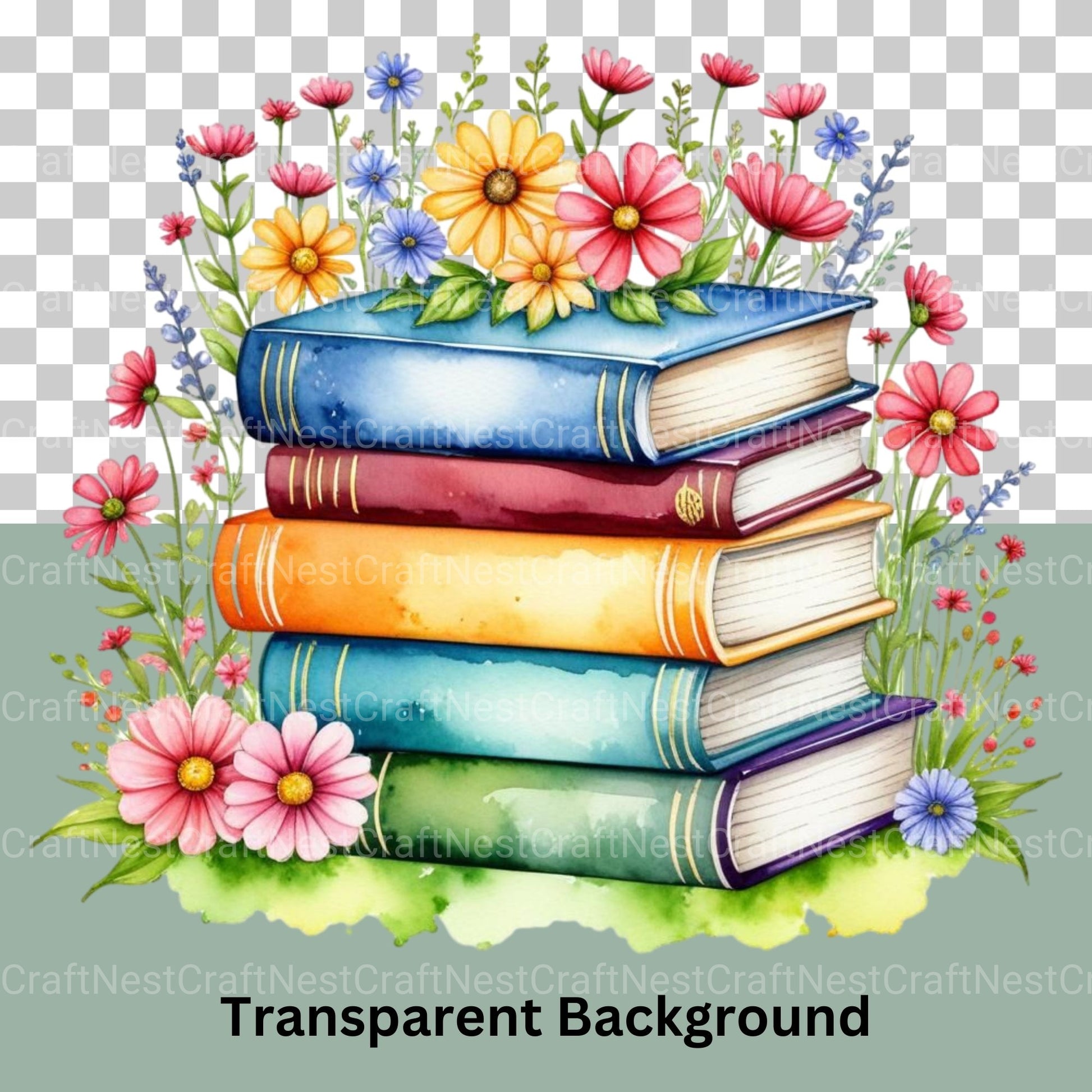 Whimsical Books Clipart Bundle - CraftNest - Digital Crafting and Art