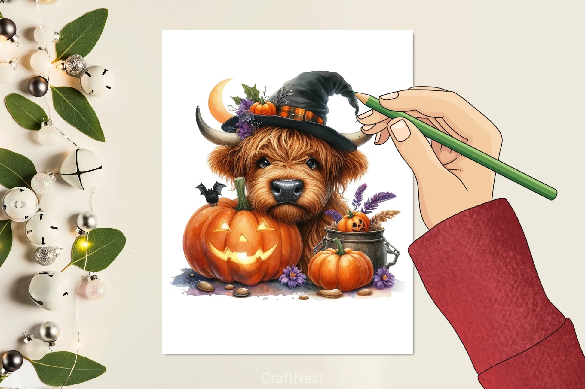 Halloween Highland Cow Clipart Bundle - CraftNest - Digital Crafting and Art