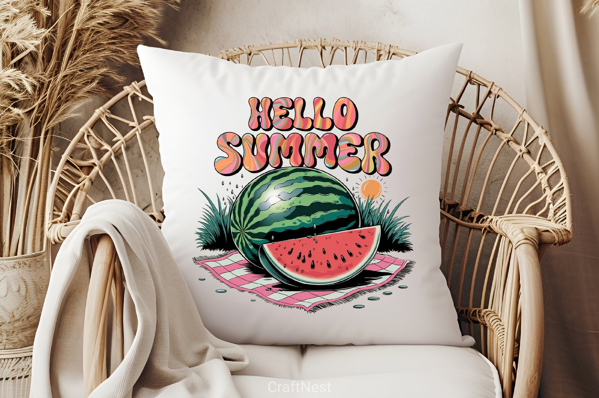 Hello Summer Watermelon Clipart Bundle 5 - CraftNest - Digital Crafting and Art