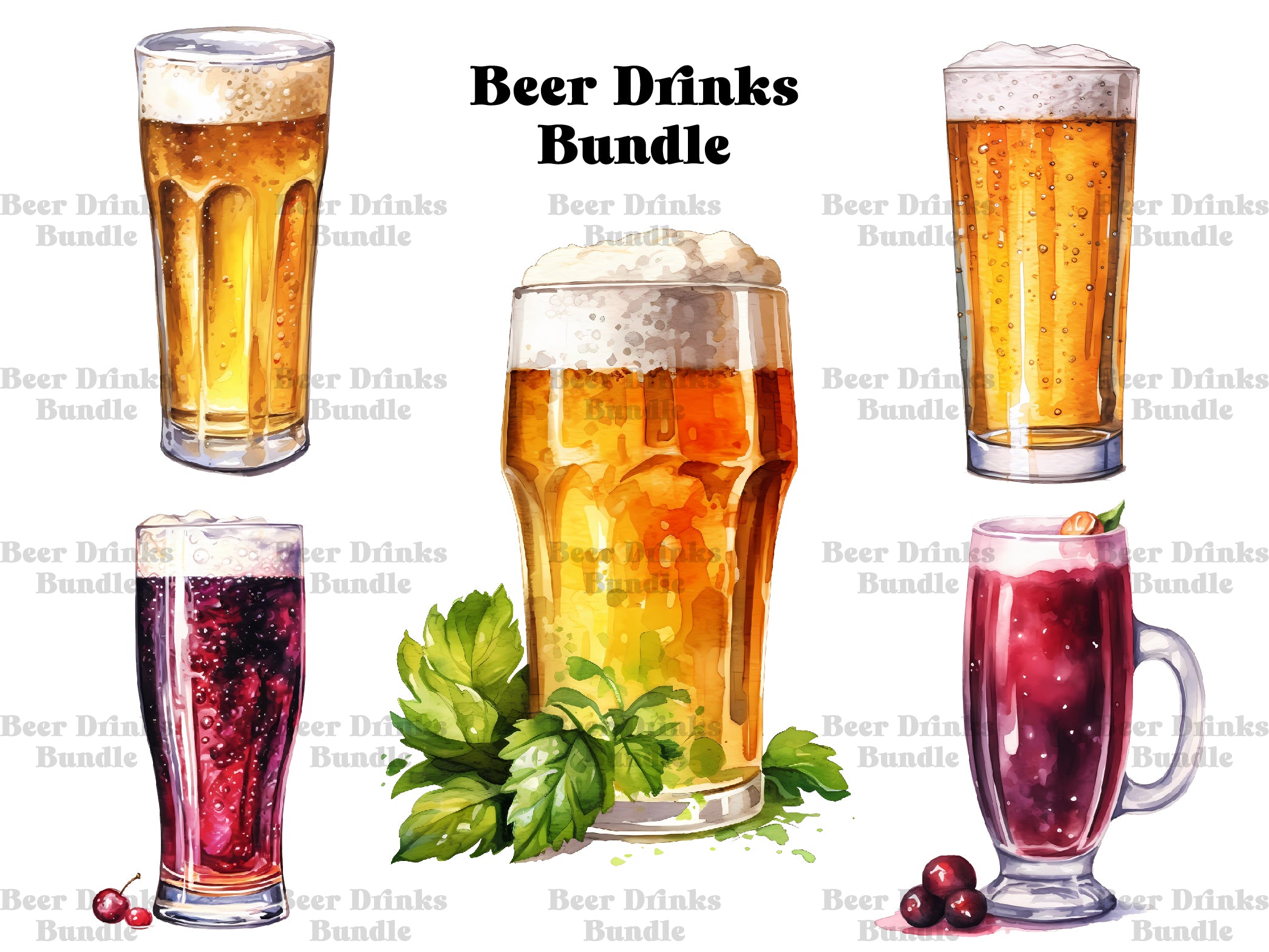 Beer Drinks Clipart - CraftNest