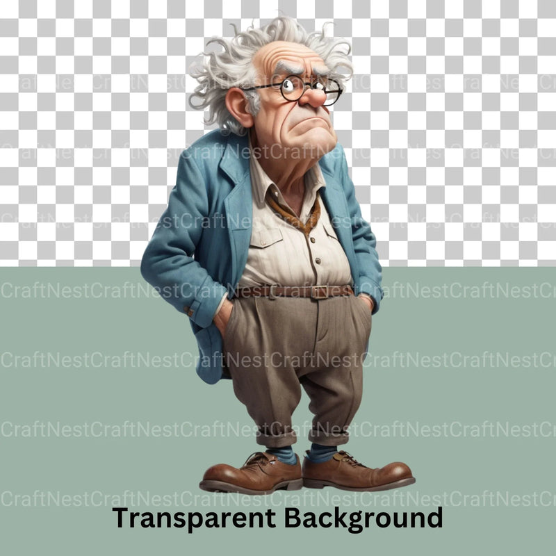 Grumpy Old Man Clipart Bundle - CraftNest - Digital Crafting and Art