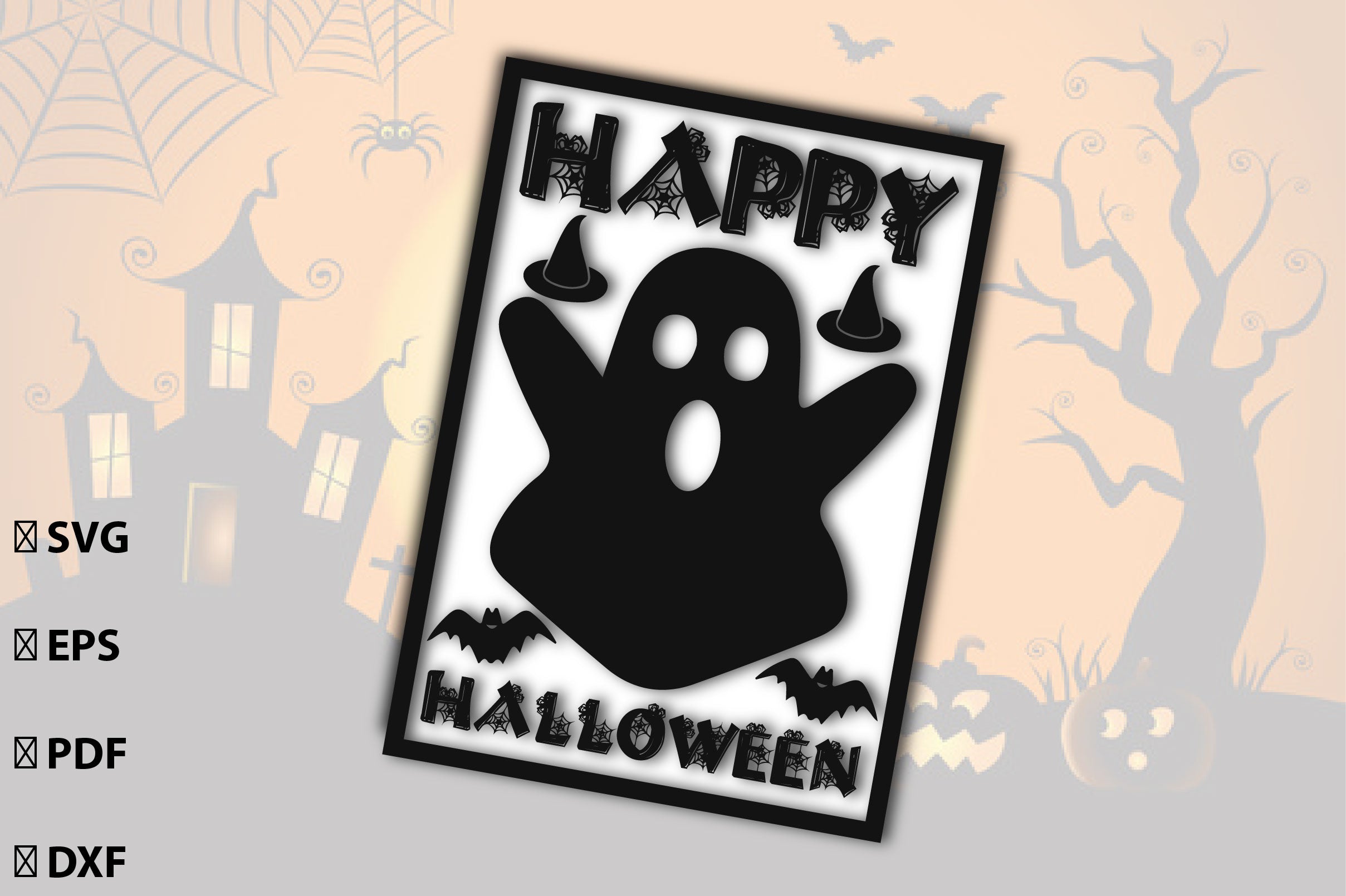 Happy Halloween Card SVG Bundle - CraftNest - Digital Crafting and Art