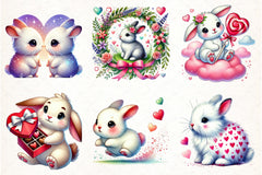 Valentine's Bunny Clipart Bundle 2 - CraftNest - Digital Crafting and Art