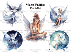 Moon Fairies Clipart - CraftNest