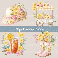 Spring Yellow Clipart Bundle - CraftNest - Digital Crafting and Art
