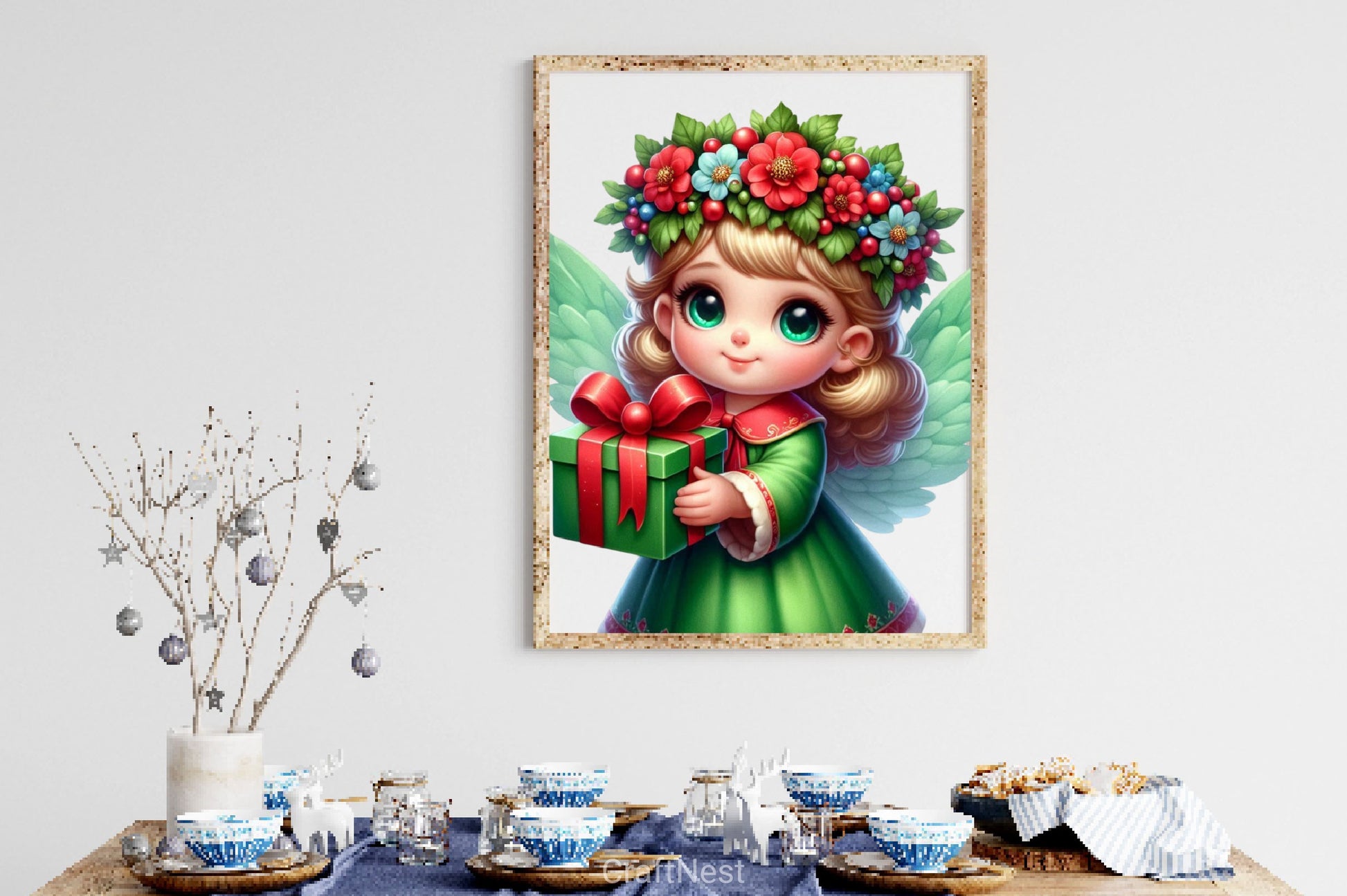 Cute Christmas Angels Clipart Bundle - CraftNest - Digital Crafting and Art