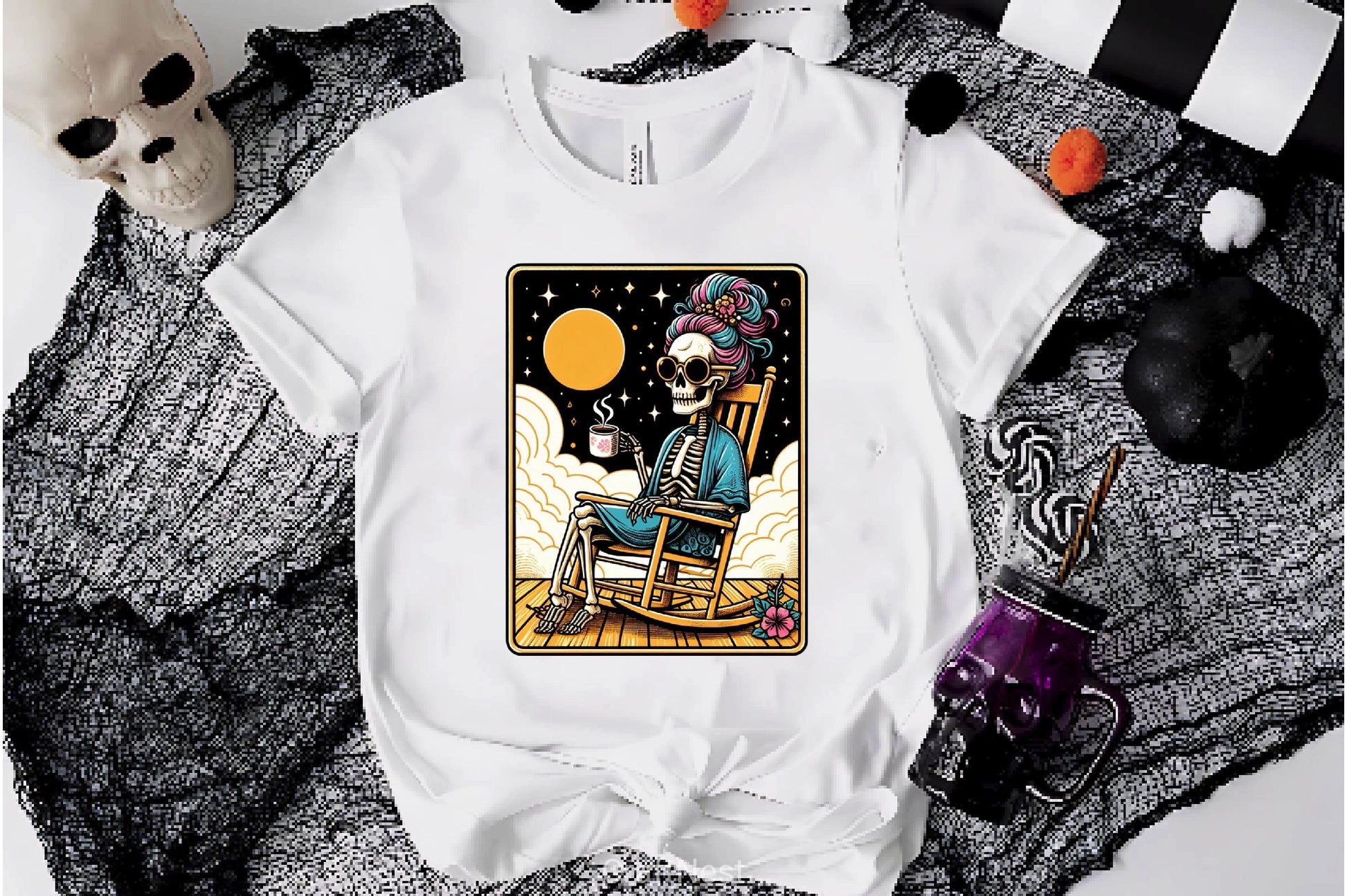 The Coffee Tarot Card Skeleton Clipart Bundle - CraftNest - Digital Crafting and Art