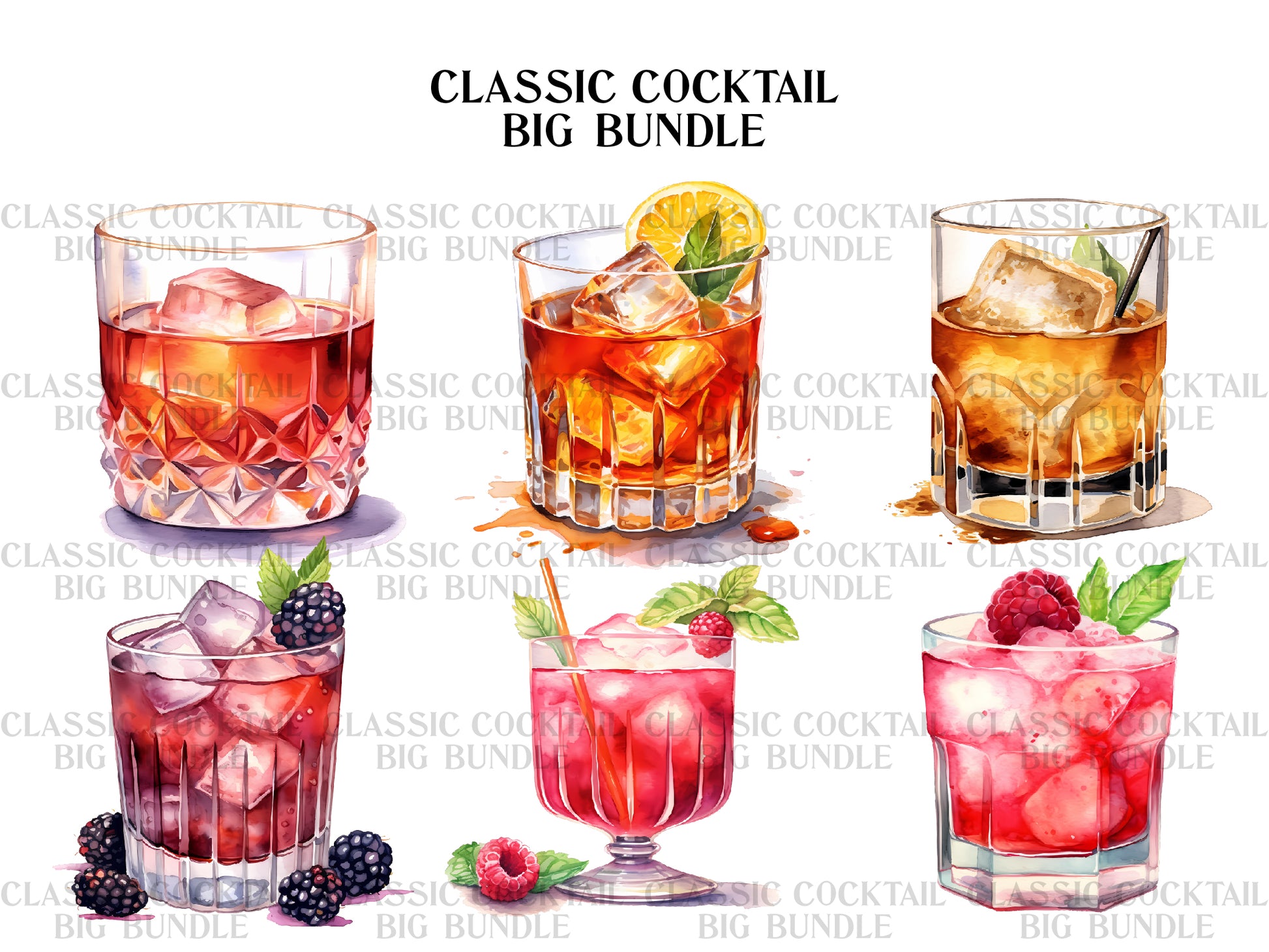 Classic Cocktail Clipart - CraftNest