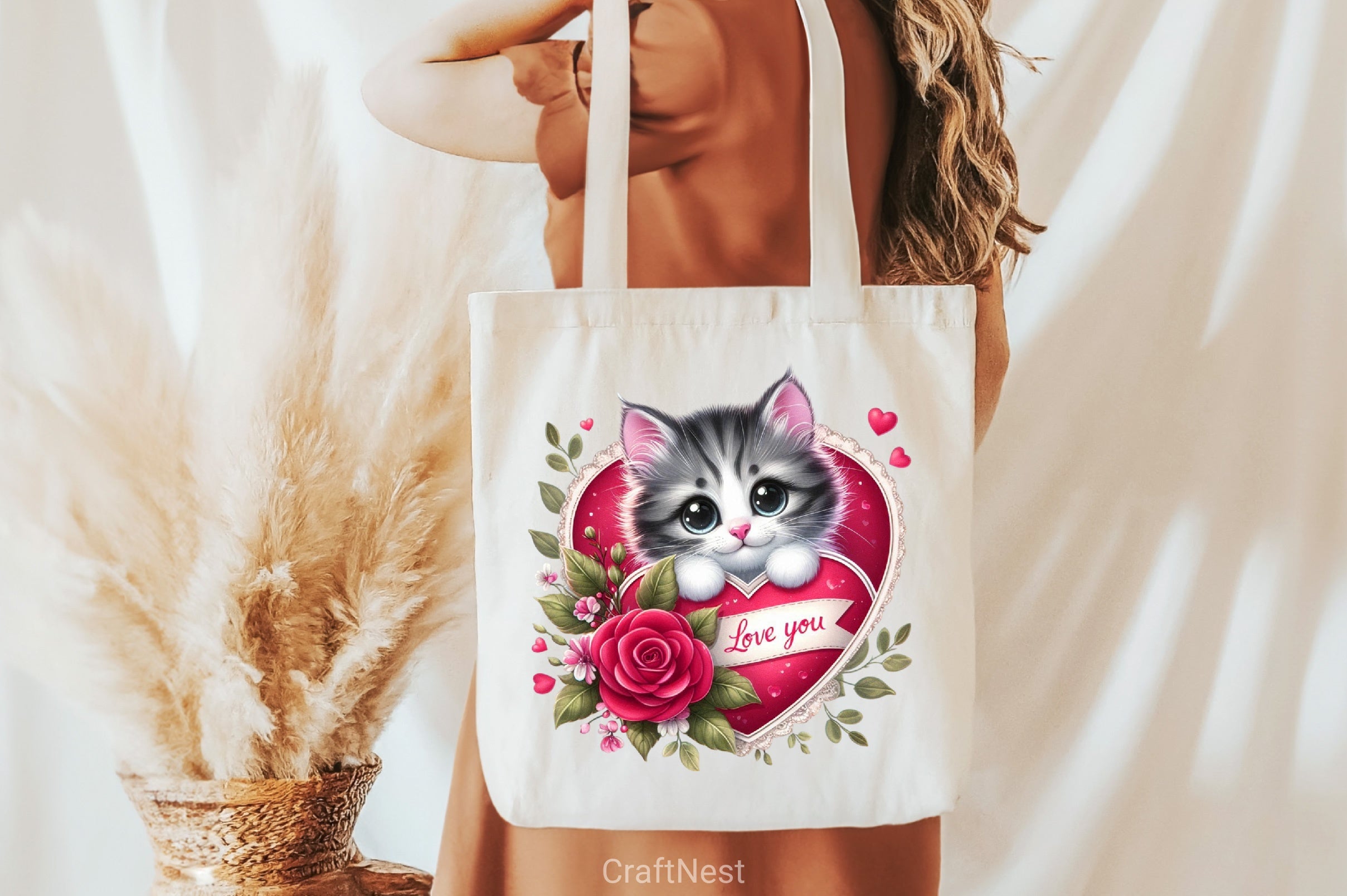 Love You Cat Valentine's Day Clipart Bundle 2 - CraftNest - Digital Crafting and Art