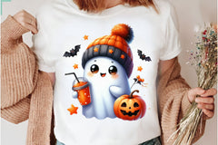 Cute Ghost Cute Halloween Clipart Bundle 19 - CraftNest - Digital Crafting and Art