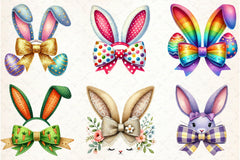 Easter Bunny Ear Bow Clipart Bundle - CraftNest - Digital Crafting and Art