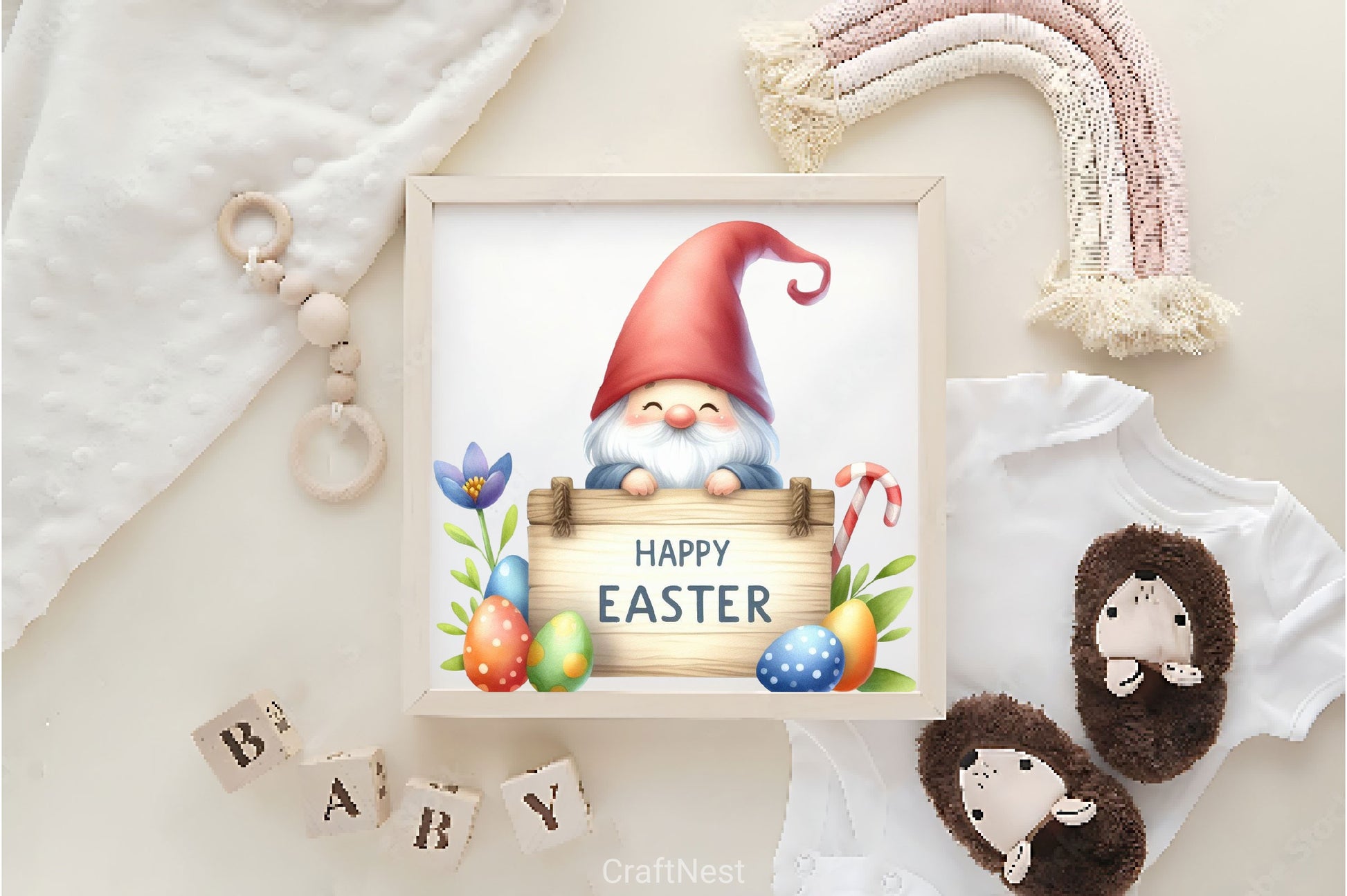 Cute Easter Gnome Clipart Bundle - CraftNest - Digital Crafting and Art