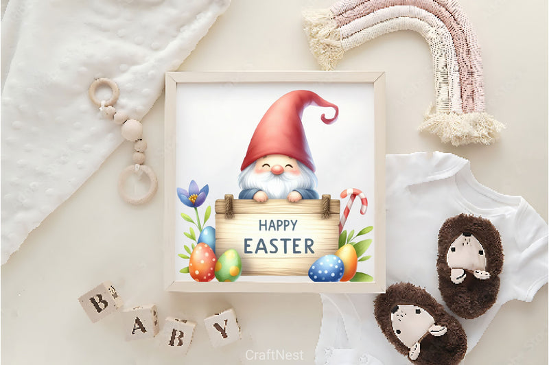 Cute Easter Gnome Clipart Bundle - CraftNest - Digital Crafting and Art