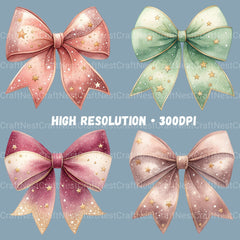 Coquette Bows Clipart Bundle - CraftNest - Digital Crafting and Art
