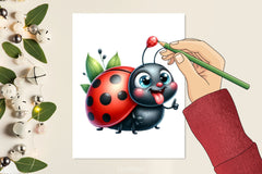 Funny Ladybug Clipart Bundle - CraftNest - Digital Crafting and Art