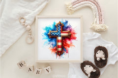 USA American Flag Cross Clipart Bundle - CraftNest - Digital Crafting and Art