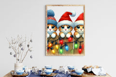 Christmas Cat On Fence Clipart Bundle 2 - CraftNest - Digital Crafting and Art