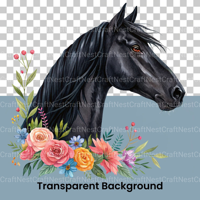 Horse Heads Clipart Bundle - CraftNest - Digital Crafting and Art