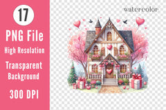 Romantic Valentines Day Cottage Clipart Bundle - CraftNest - Digital Crafting and Art