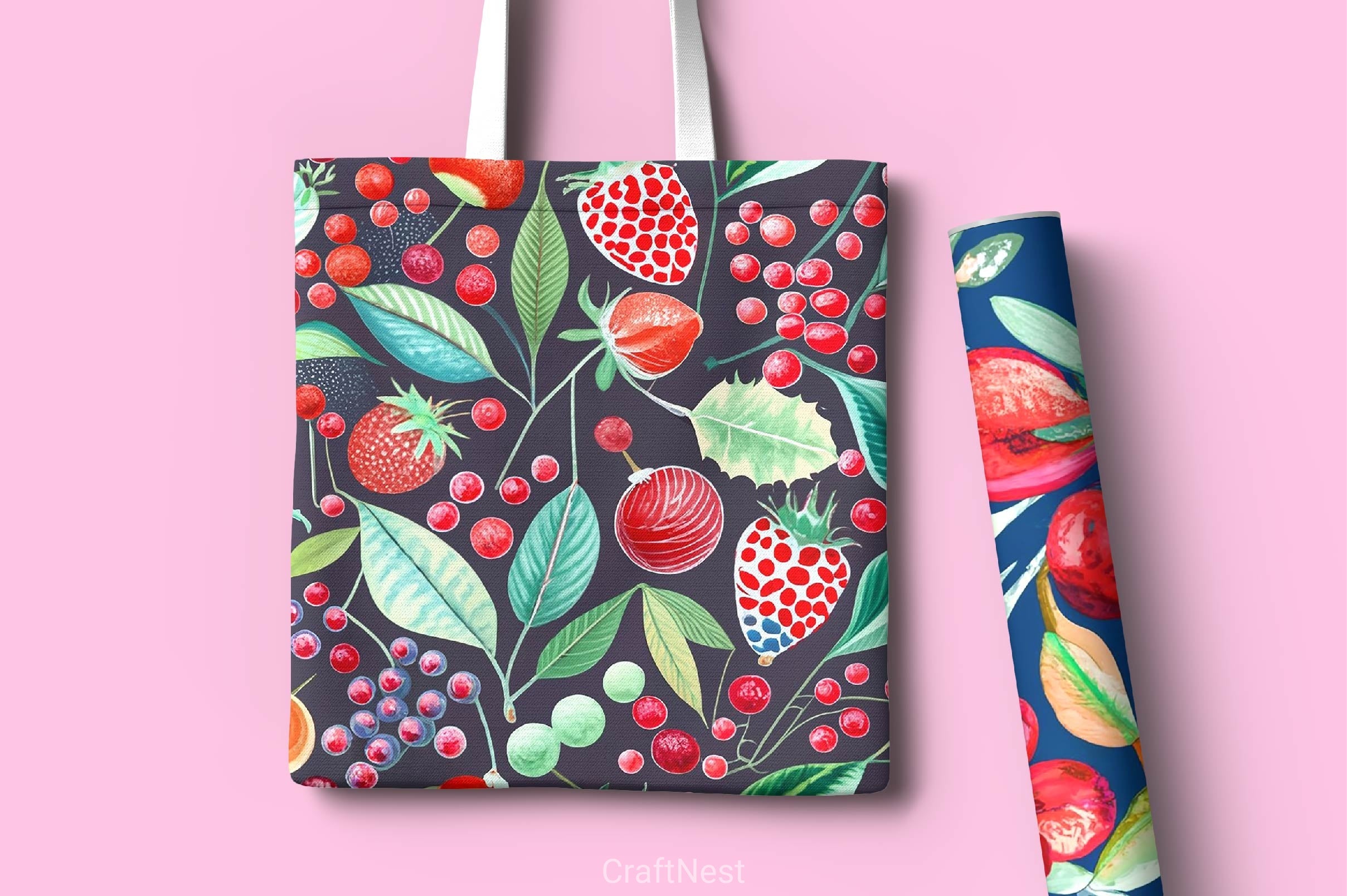 Watercolors Christmas Seamless Pattern Digital Paper - CraftNest - Digital Crafting and Art