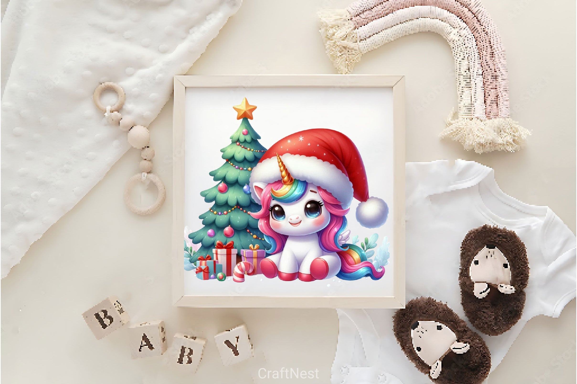 Christmas Unicorn Clipart Bundle 2 - CraftNest - Digital Crafting and Art