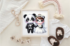Animals Bride Groom Clipart Bundle - CraftNest - Digital Crafting and Art