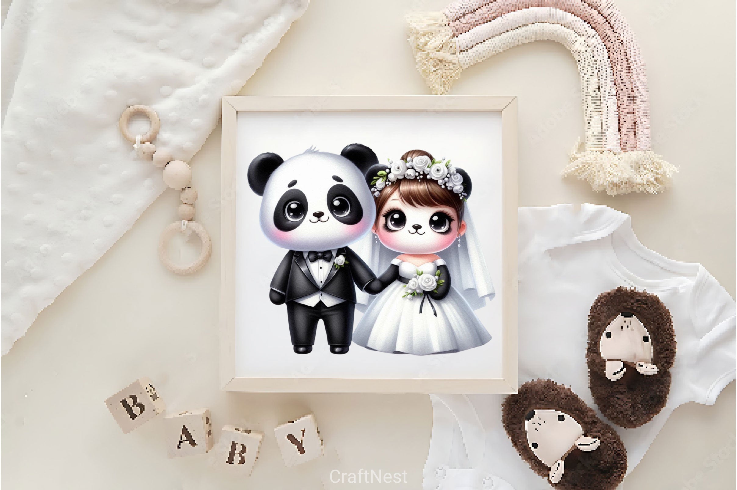 Animals Bride Groom Clipart Bundle - CraftNest - Digital Crafting and Art