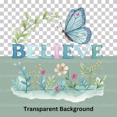 Believe Word Clipart Bundle - CraftNest - Digital Crafting and Art