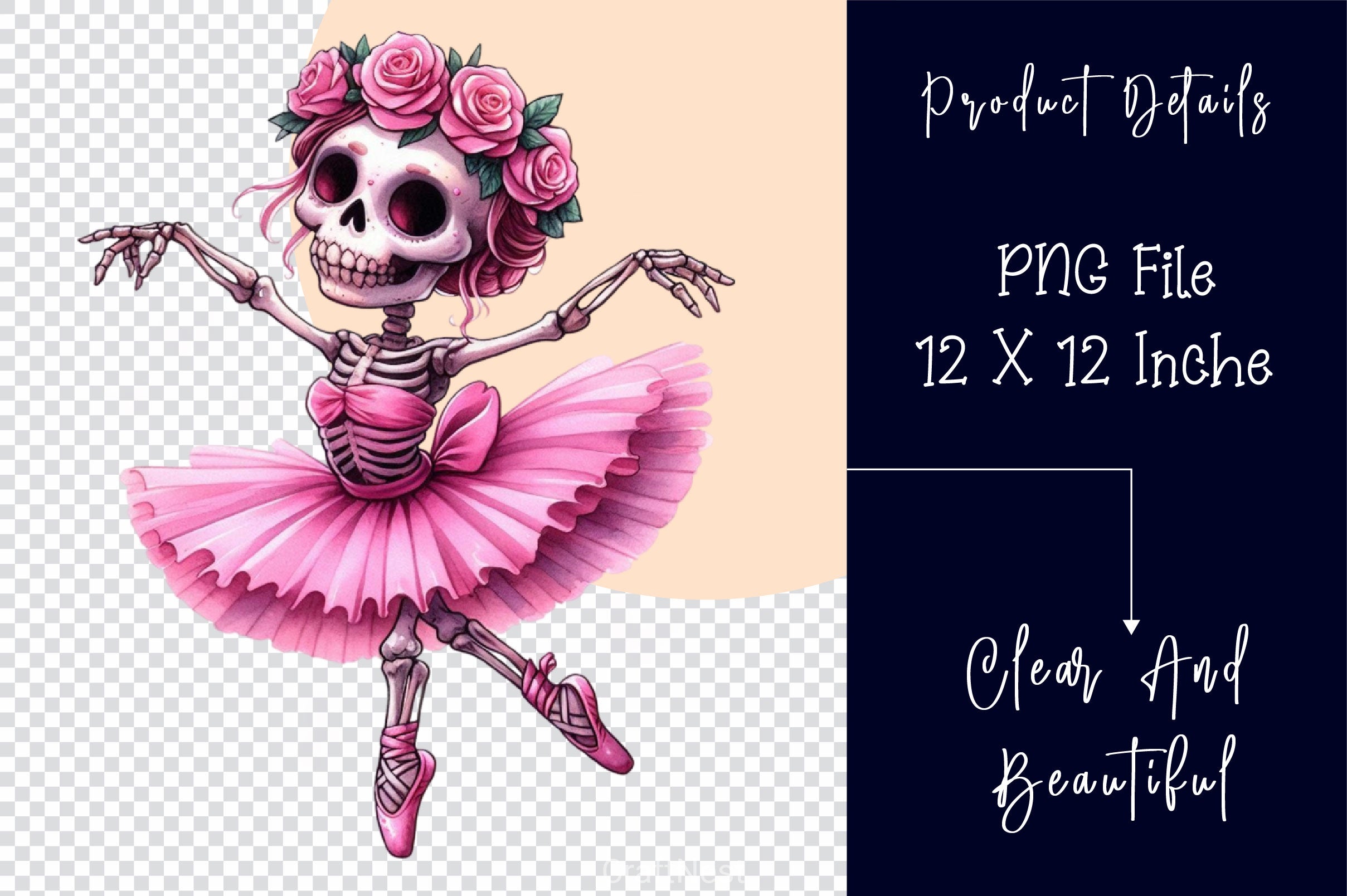Ballerina Skeleton Clipart Bundle - CraftNest - Digital Crafting and Art